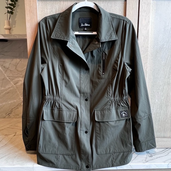 NWOT SAM EDELMAN Field Utility Jacket Lightweight Olive Green Military Safari M - Picture 3 of 16